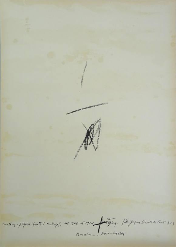 Antoni Tàpies: Cartel litográfico Sala Gaspar 1964