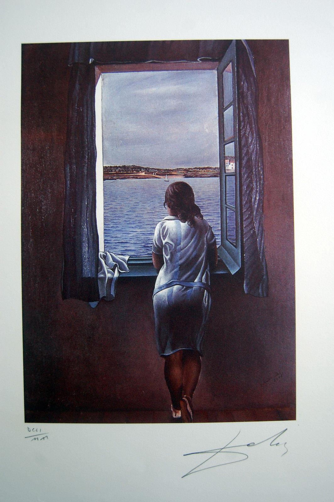 Salvador Dalí: "Mujer joven mirando por la ventana" DCLI/MM - Subasta