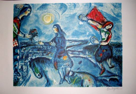 Marc Chagall Lovers Over Paris 104 500 Subasta Real · Subastas De