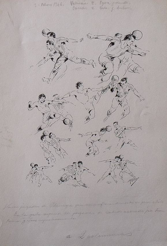 Federico Tormo Monzó. Dibujo a tinta. 3-2-1946. 