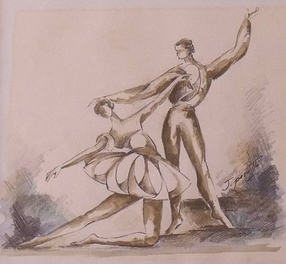 Jaume Perelló i Miró. Lápiz y acuarela. 