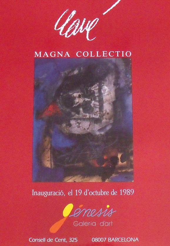 Antoni Clave. Clavé Exhibition Poster. Magna Collectio. 1989. Genesis Art Gallery. Barcelona. 60x44cm.