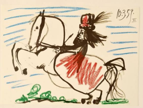 Pablo Picasso.  Amazona XII. Suite Toros y toreros.  1961