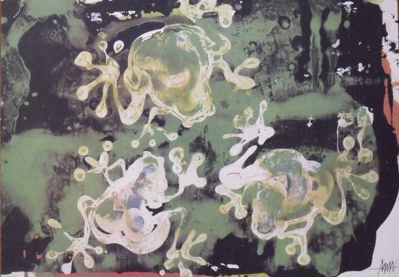 Federic Amat. Litografia ”Ranas”. 45x32 cm. 1999. Certificado de autenticidad. Numerada B30/1000. Firmada en plancha. Con carpeta. 