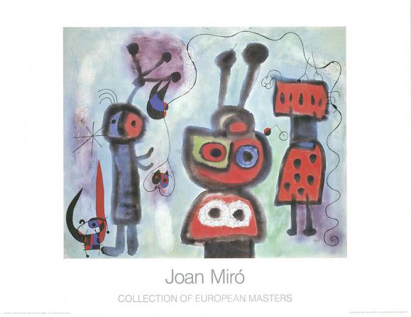 Joan Miró - El pájaro con alas tranquilas en llamas