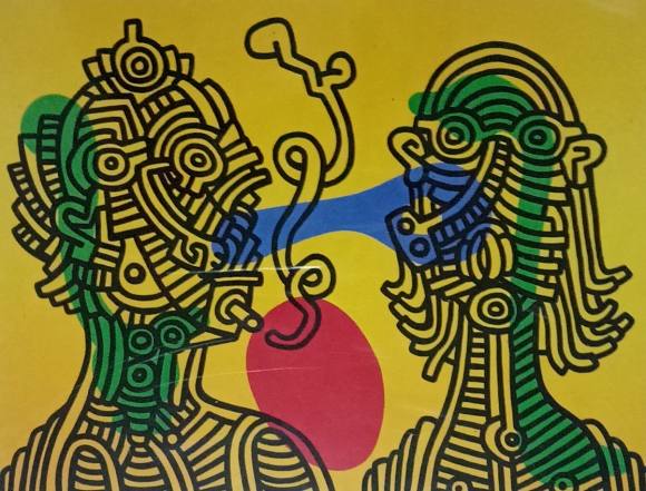 Keith Haring: ‘Keith y Julia' (1986), litografía original