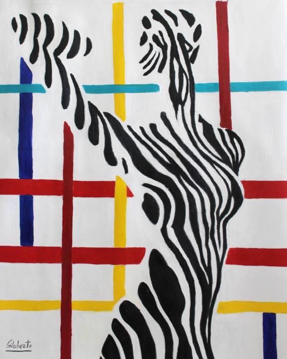 Mujer en lineas obra de Mercedes Gilaberte