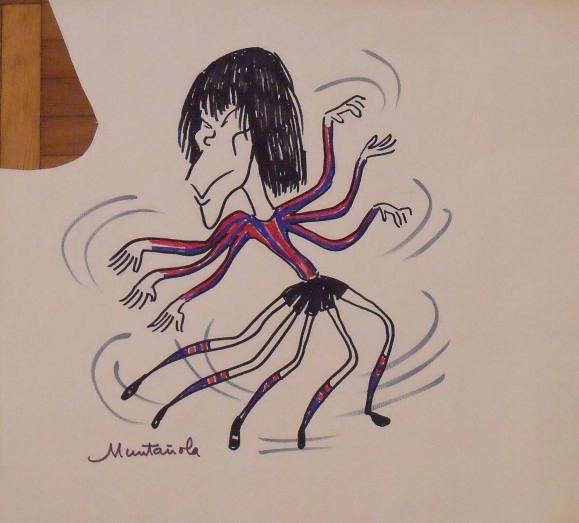 Joaquim Muntañola. Dibujo a rotulador 