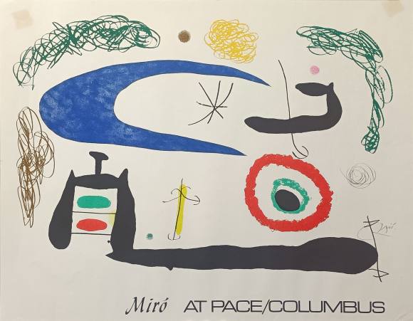 Joan Miró: Cartel Exposición Miró at pace/Columbus