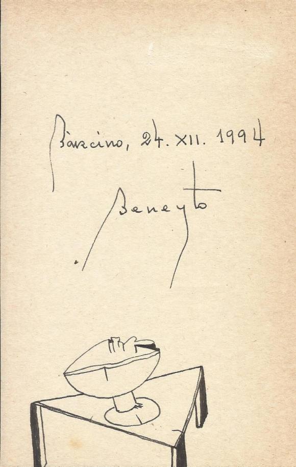 Antonio Beneyto. Dibujo a tinta sobre papel. Surrealismo. Firmado a mano. 1994. 17,5x11 cm. Barcino. Barcelona. 