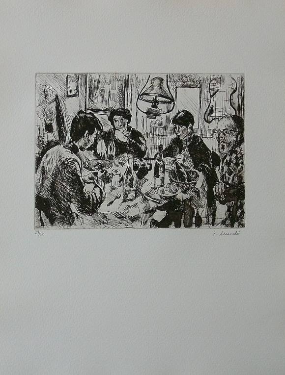 Ignasi Mundó. Grabado 