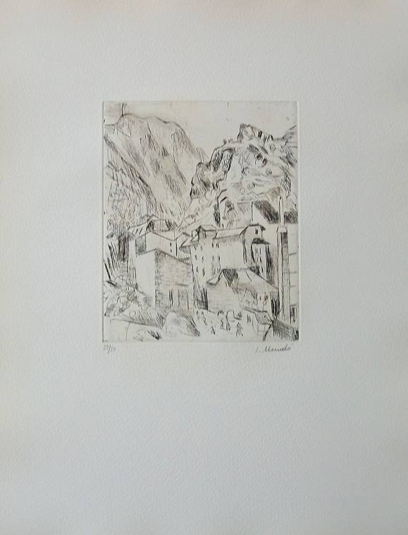 Ignasi Mundó. Grabado 