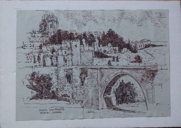 Carlos Enrique Lencinas Gómez. Tinta sobre papel. 