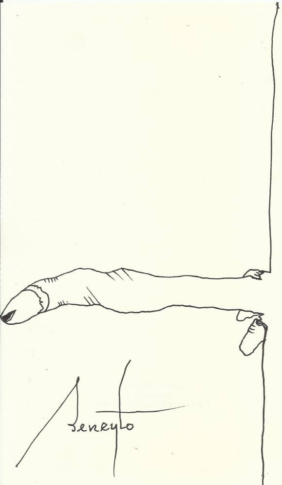 Antonio Beneyto. Dibujo a tinta sobre papel. Surrealismo. 
