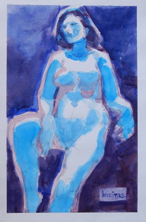 Carlos Enrique Lencinas Gómez. Acuarela sobre papel. 