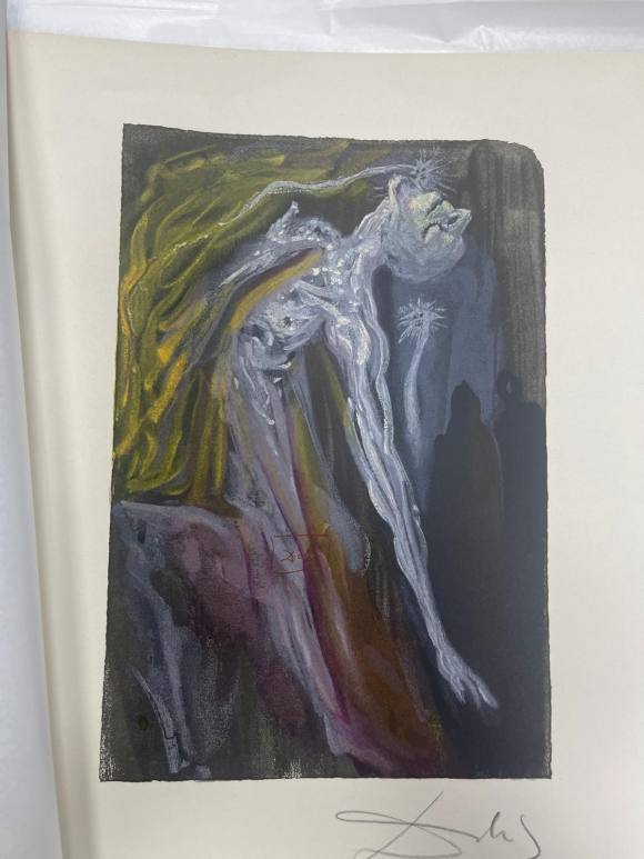 Salvador Dalí - Purgatorio 15 - Figura espectral incandescente / Ángel