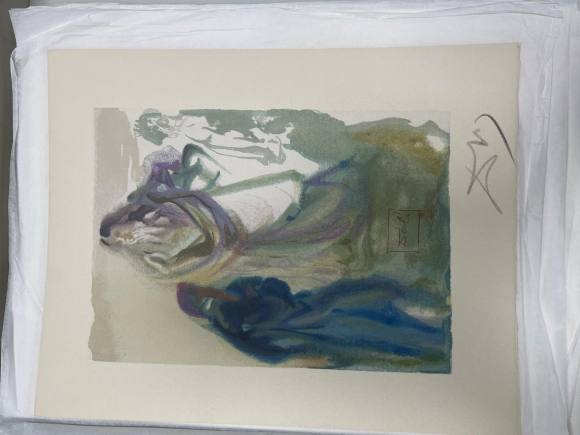 Salavdor Dalí - Paraíso 31 / 33 - Dante ante la figura venerable de San Bernardo