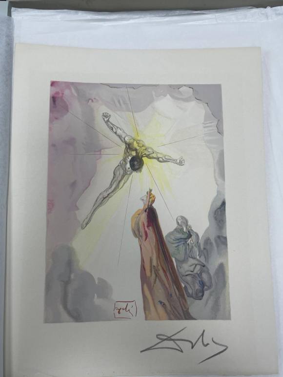 Salavador Dalí- Paraíso 14 - La Visión del Cristo radiante en la Cruz de Marte