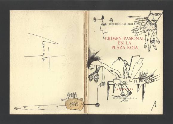 Antonio Beneyto. Dibujo a tinta y color sobre papel. Surrealismo. Firmado a mano. 21,5x30 cm. 1995.