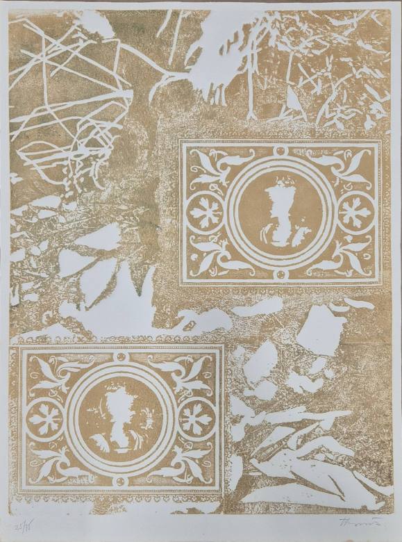 Joan Josep Tharrats – «Sense titol» litografia con relieve